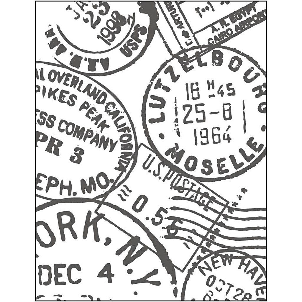 Embossingfolder, stämplar, stl. 11x14 cm, tjocklek 2 mm, 1 st.