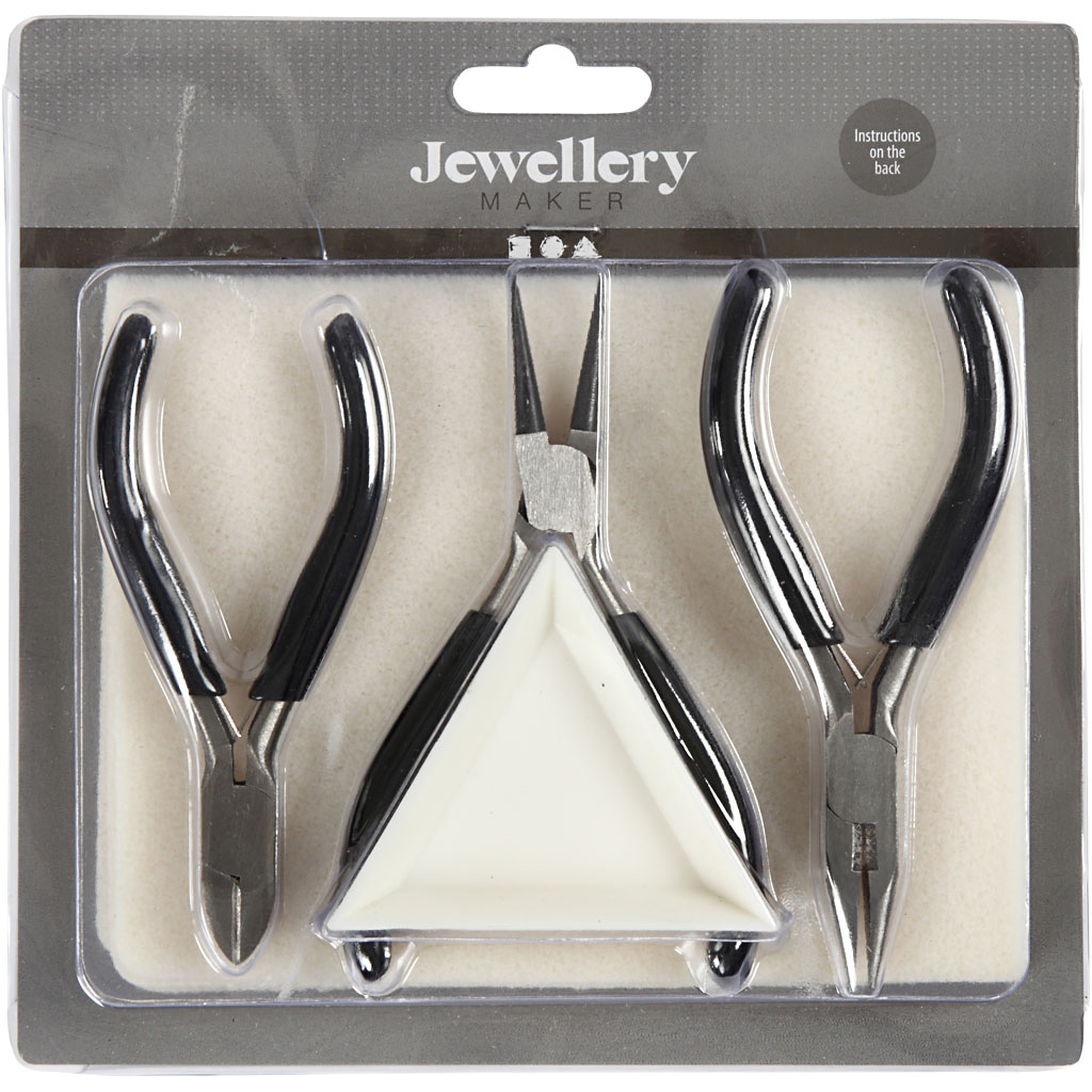Basverktyg till smycketillverkning, L: 10+11+12 cm, 1 set