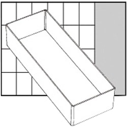 Raaco lådinsats, nr. A7-2, H: 47 mm, stl. 218x79 mm, 1 st.