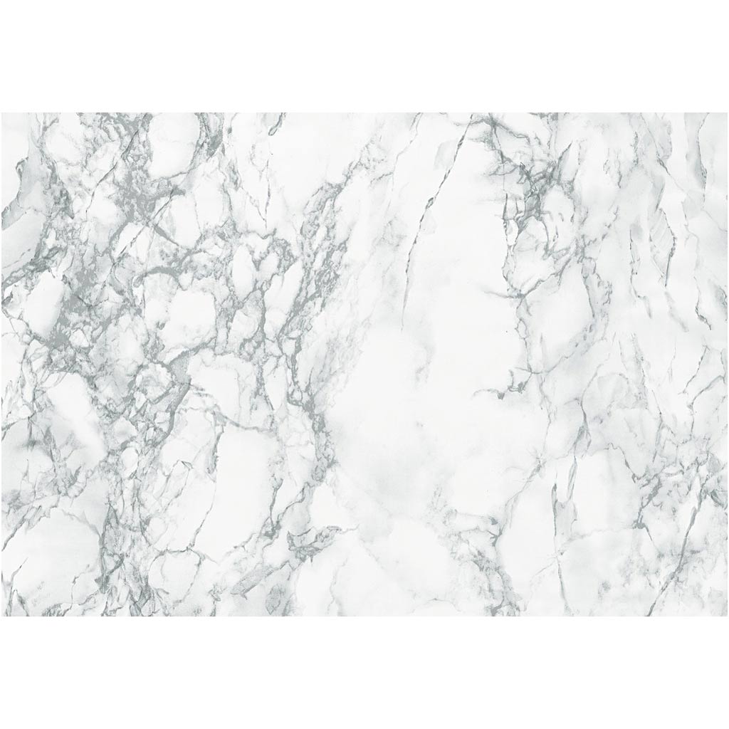 Självhäftande folie, marmor, B: 45 cm, grå, 2 m/ 1 rl.