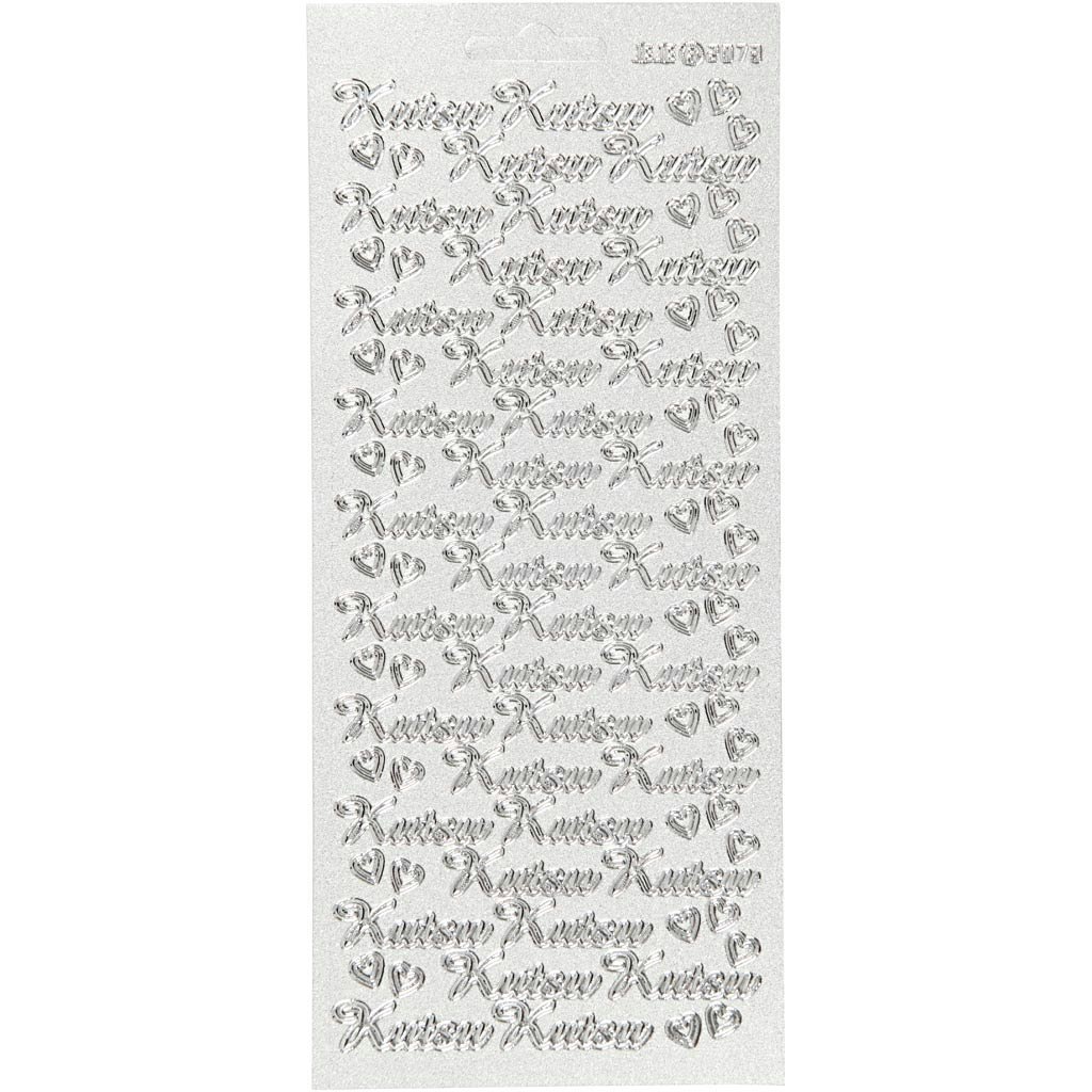 Stickers, Kutsu, 10x23 cm, silver, 1 ark