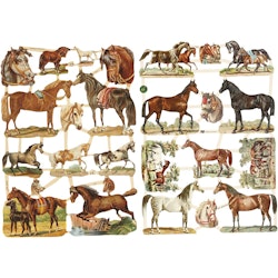 Bokmärken, hästar, 16,5x23,5 cm, 2 ark/ 1 förp.