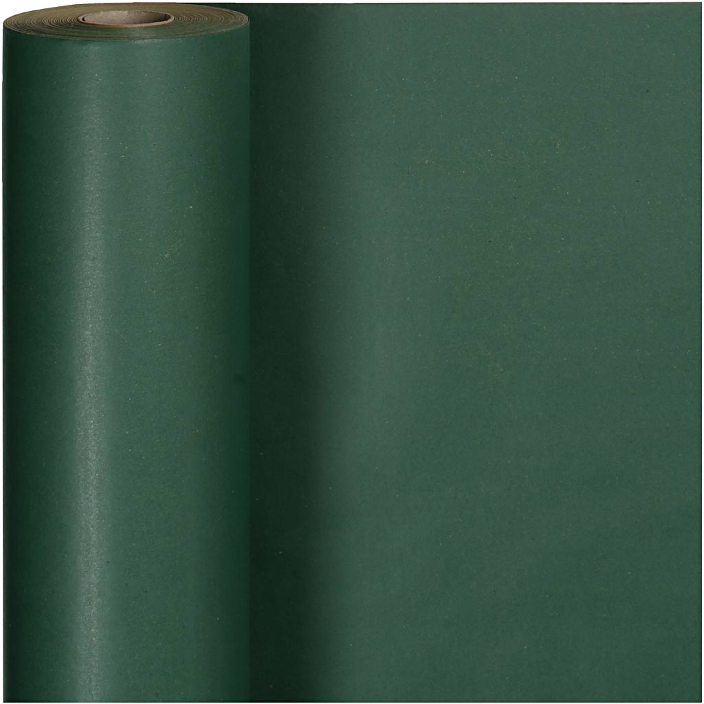 Presentpapper, B: 50 cm, 60 g, grön, 100 m/ 1 rl.