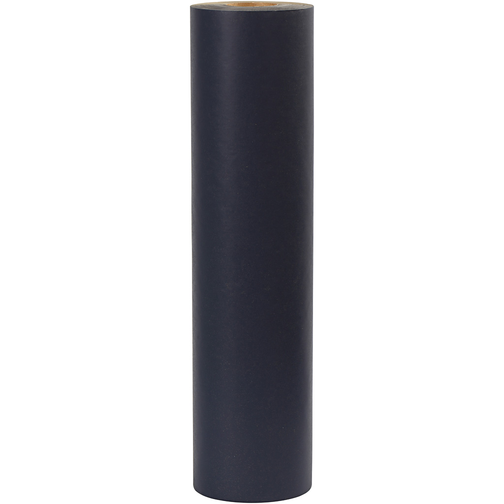 Presentpapper, B: 50 cm, 60 g, svart, 100 m/ 1 rl.