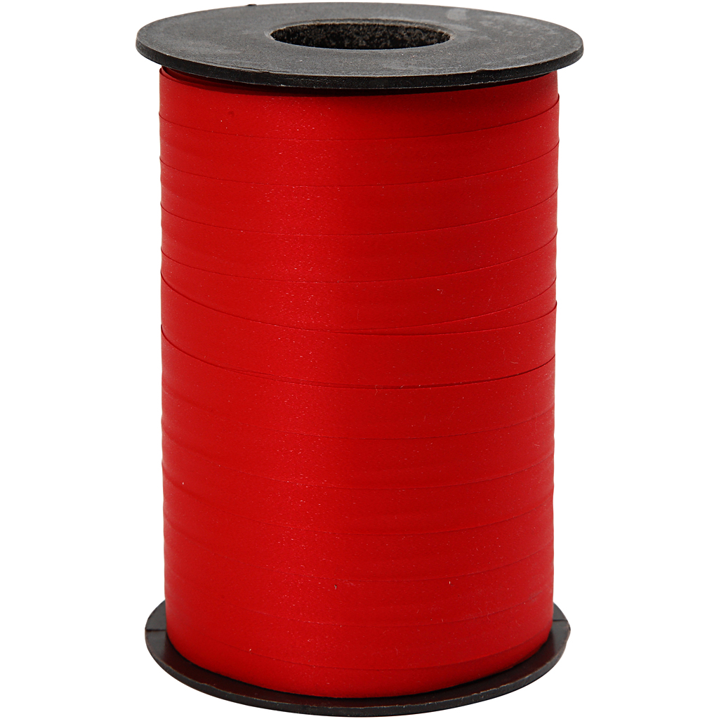 Presentband, B: 10 mm, matt, röd, 250 m/ 1 rl.