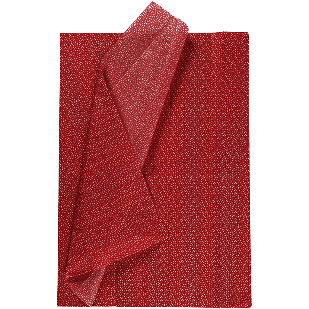 Silkespapper, 50x70 cm, 17 g, röd, 6 ark/ 1 förp.