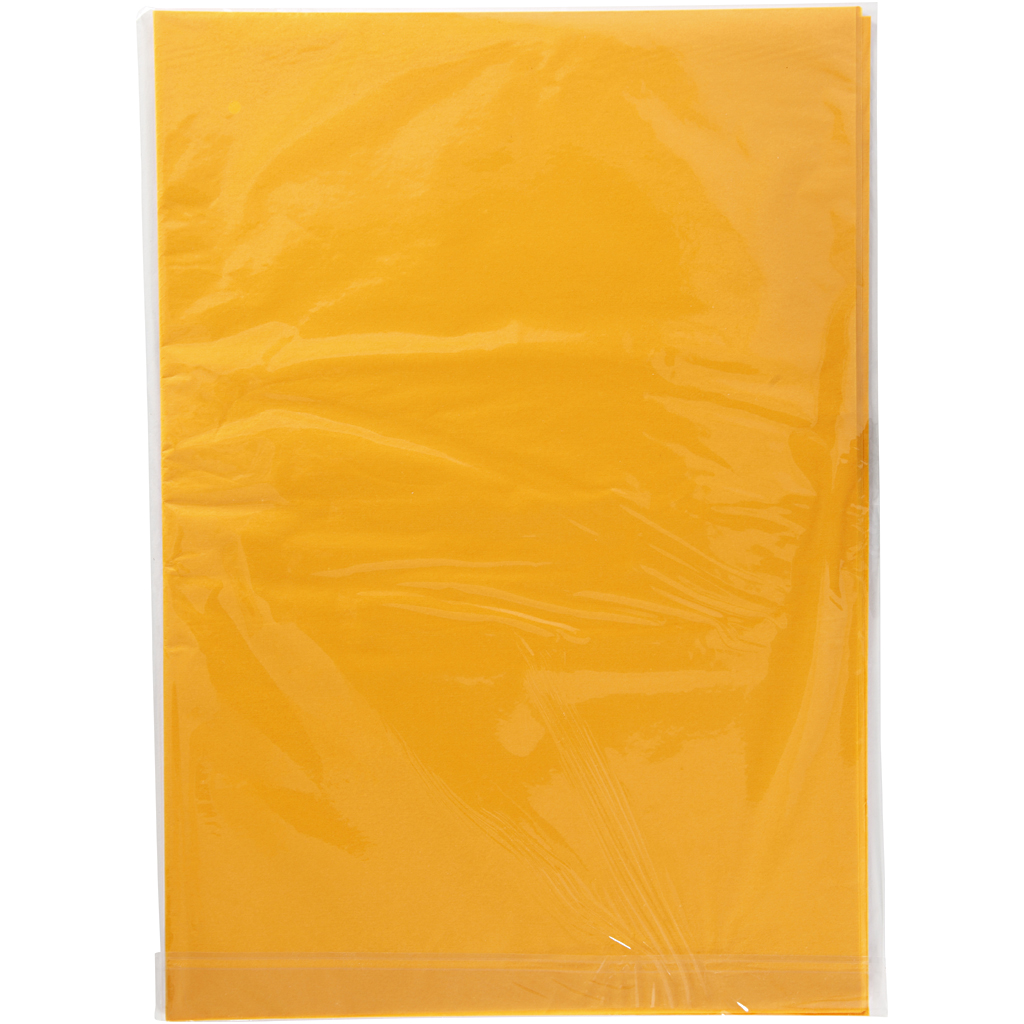 Silkespapper, 50x70 cm, 17 g, gul, 25 ark/ 1 förp.