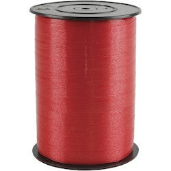 Presentsnöre, B: 10 mm, blank, röd, 250 m/ 1 rl.