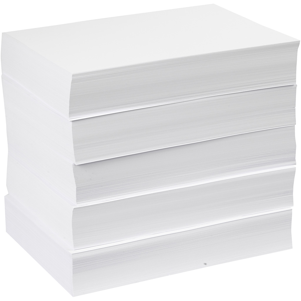 Kopieringspapper/ritpapper, A4, 210x297 mm, 80 g, vit, 5x500 ark/ 1 förp.