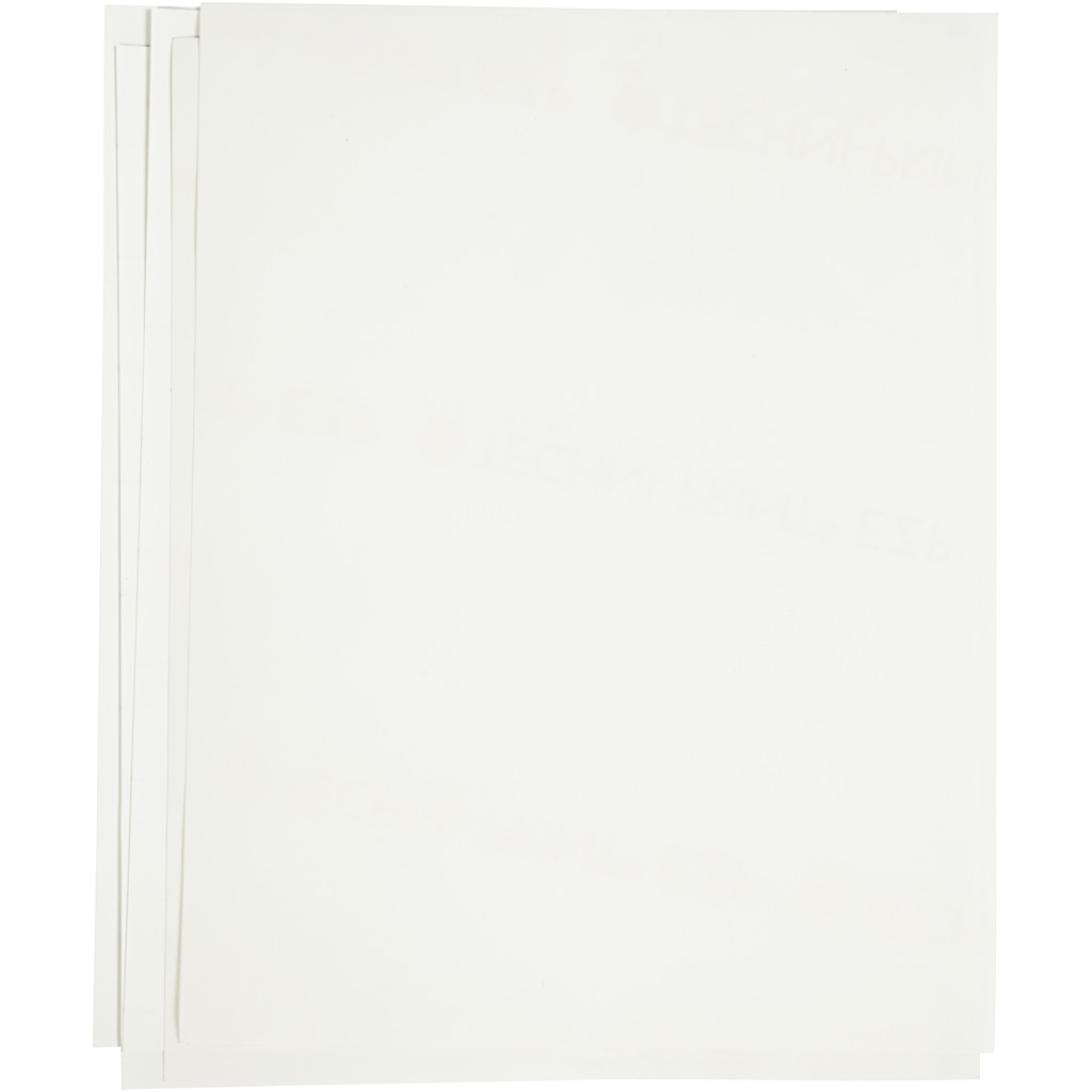 Transferark, 21,5x28 cm, till ljusa och mörka textilier, vit, 12 ark/ 1 förp.