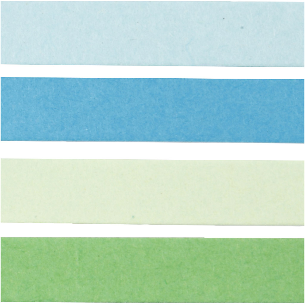 Quilling strimlor, L: 78 cm, B: 5 mm, 120 g, blå, grön, limegrön, turkos, 100 st./ 1 förp.