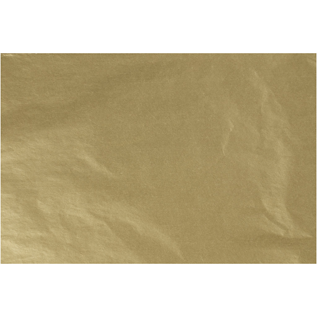 Silkespapper, 50x70 cm, 17 g, guld, 25 ark/ 1 förp.