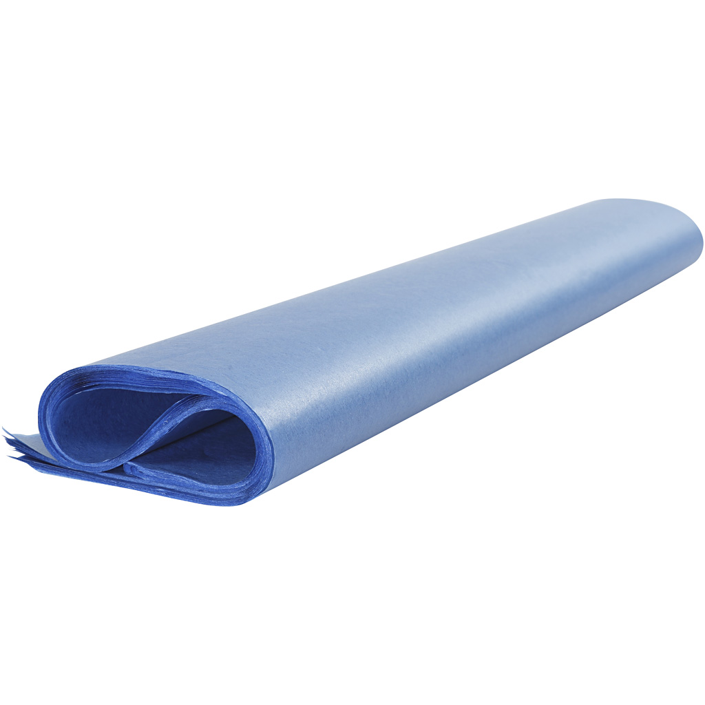 Silkespapper, 50x70 cm, 17 g, blå, 25 ark/ 1 förp.