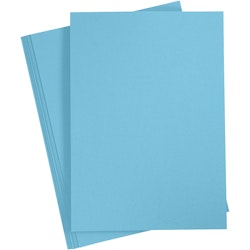 Färgad kartong, A4, 210x297 mm, 180 g, klarblå, 20 ark/ 1 förp.