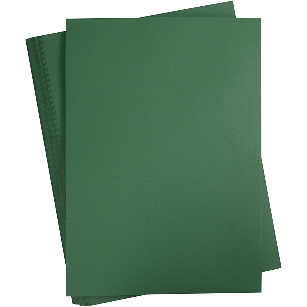 Färgad kartong, A2, 420x600 mm, 180 g, grangrön, 100 ark/ 1 förp.