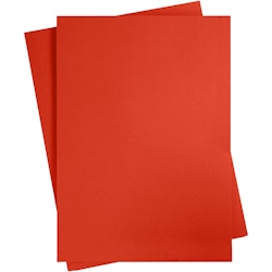 Färgad kartong, A2, 420x600 mm, 180 g, röd, 10 ark/ 1 förp.