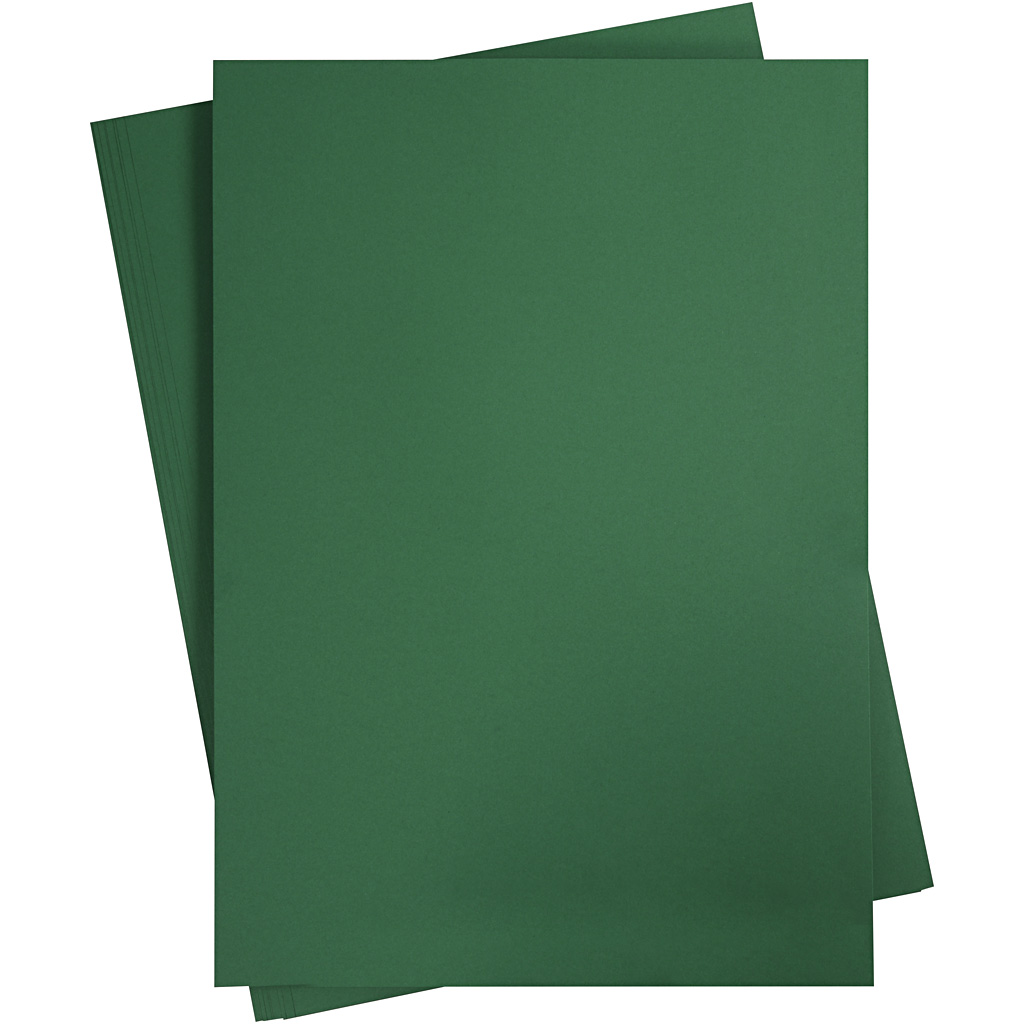 Färgad kartong, A2, 420x600 mm, 180 g, grangrön, 10 ark/ 1 förp.