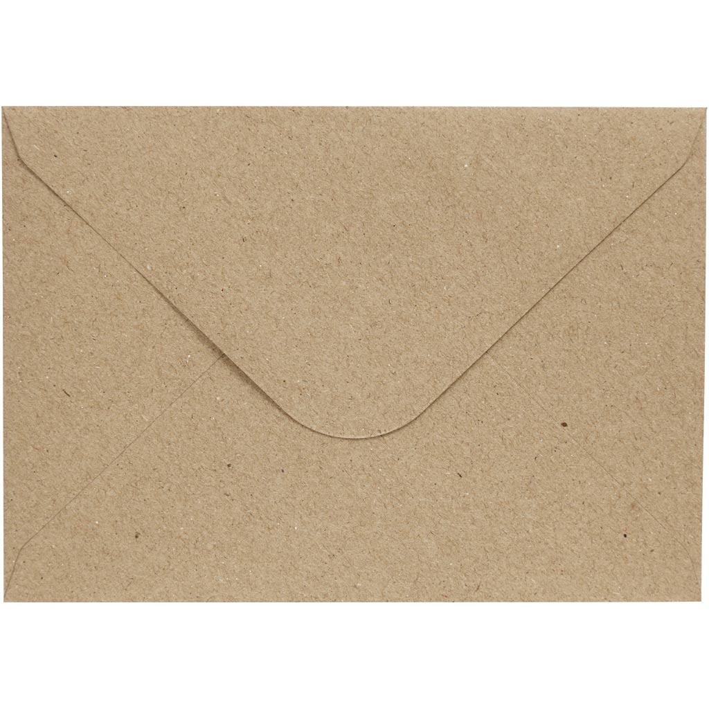 Kuvert, kuvertstl. 11,5x16 cm, 110 g, natur, 10 st./ 1 förp.