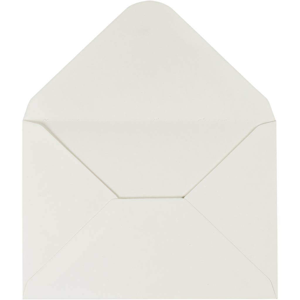 Kuvert, kuvertstl. 11,5x16 cm, 110 g, råvit, 10 st./ 1 förp.