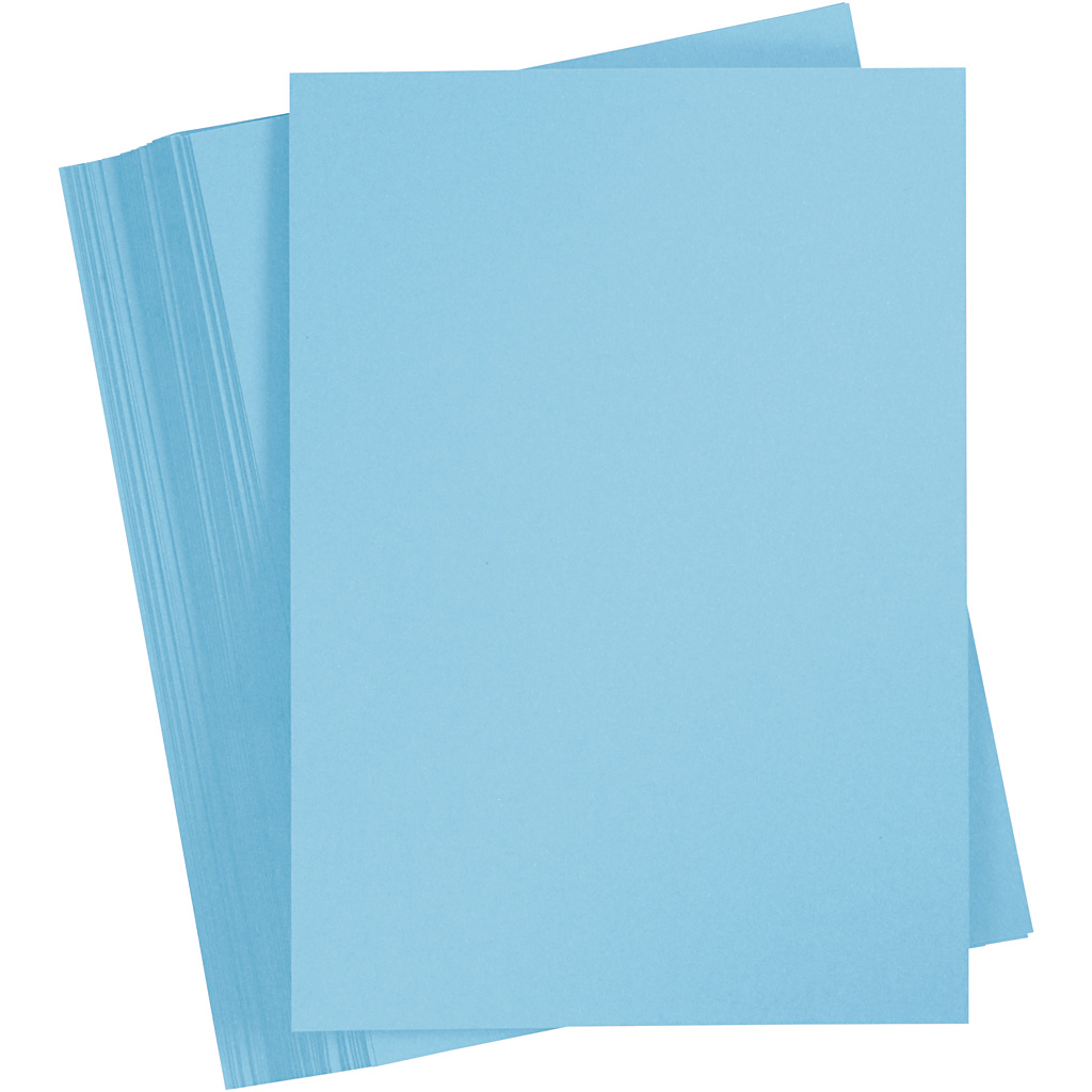 Färgad kartong, A4, 210x297 mm, 180 g, himmelsblå, 100 ark/ 1 förp.