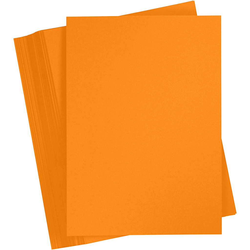 Färgad kartong, A4, 210x297 mm, 180 g, mandarin, 100 ark/ 1 förp.