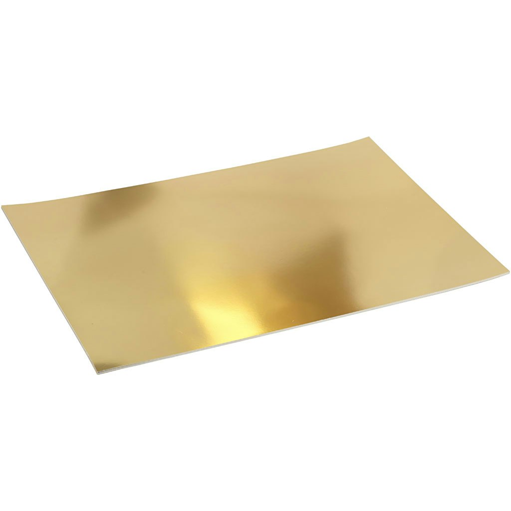 Metallkartong, A2, 420x600 mm, 280 g, guld, 10 ark/ 1 förp.