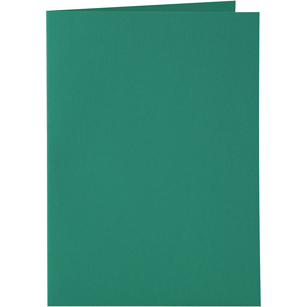 Kort och kuvert, kortstl. 10,5x15 cm, kuvertstl. 11,5x16,5 cm, 110+230 g, mörkgrön, 6 set/ 1 förp.