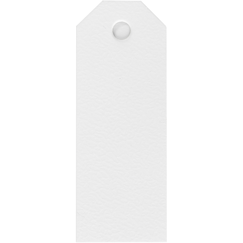 Manillamärken, stl. 3x8 cm, 220 g, vit, 20 st./ 1 förp.