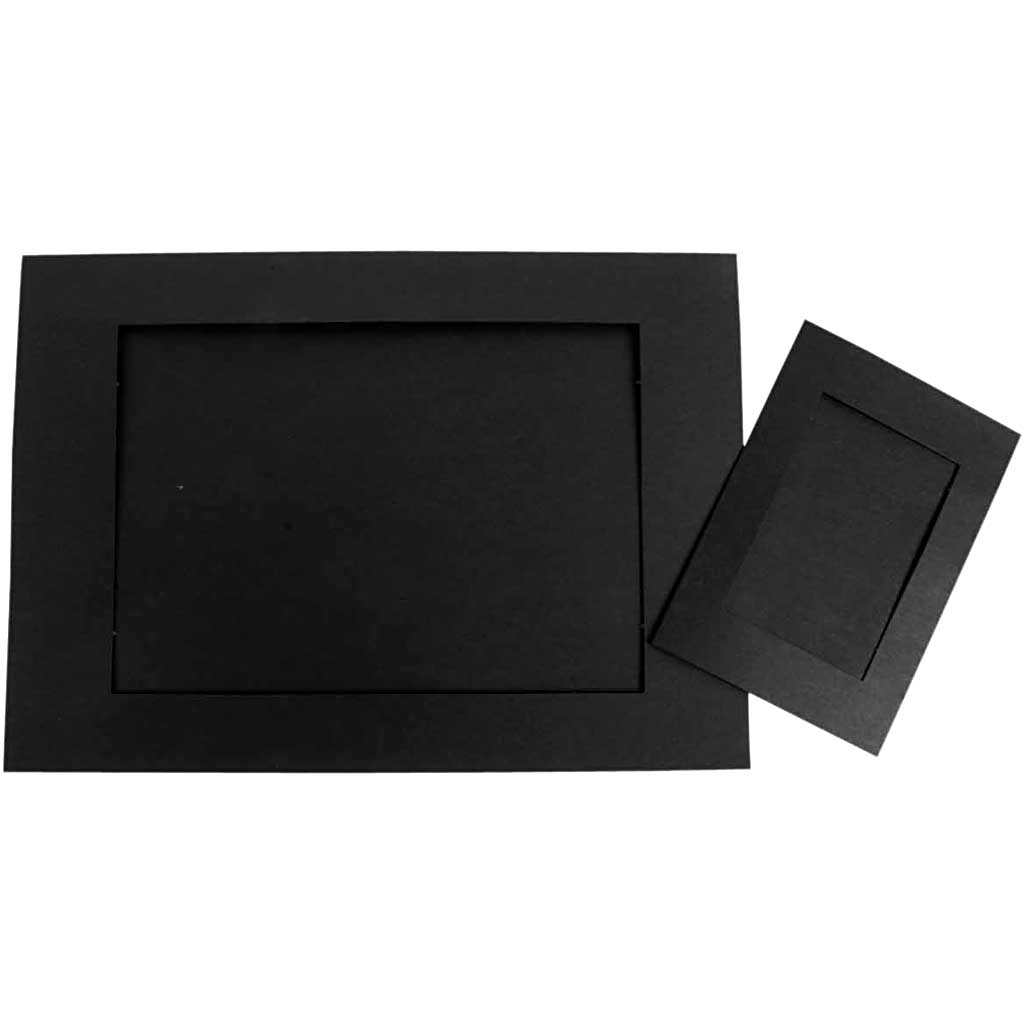 Passepartoutramar, stl. A4+A6 , 180 g, svart, 2x60 st./ 1 förp.