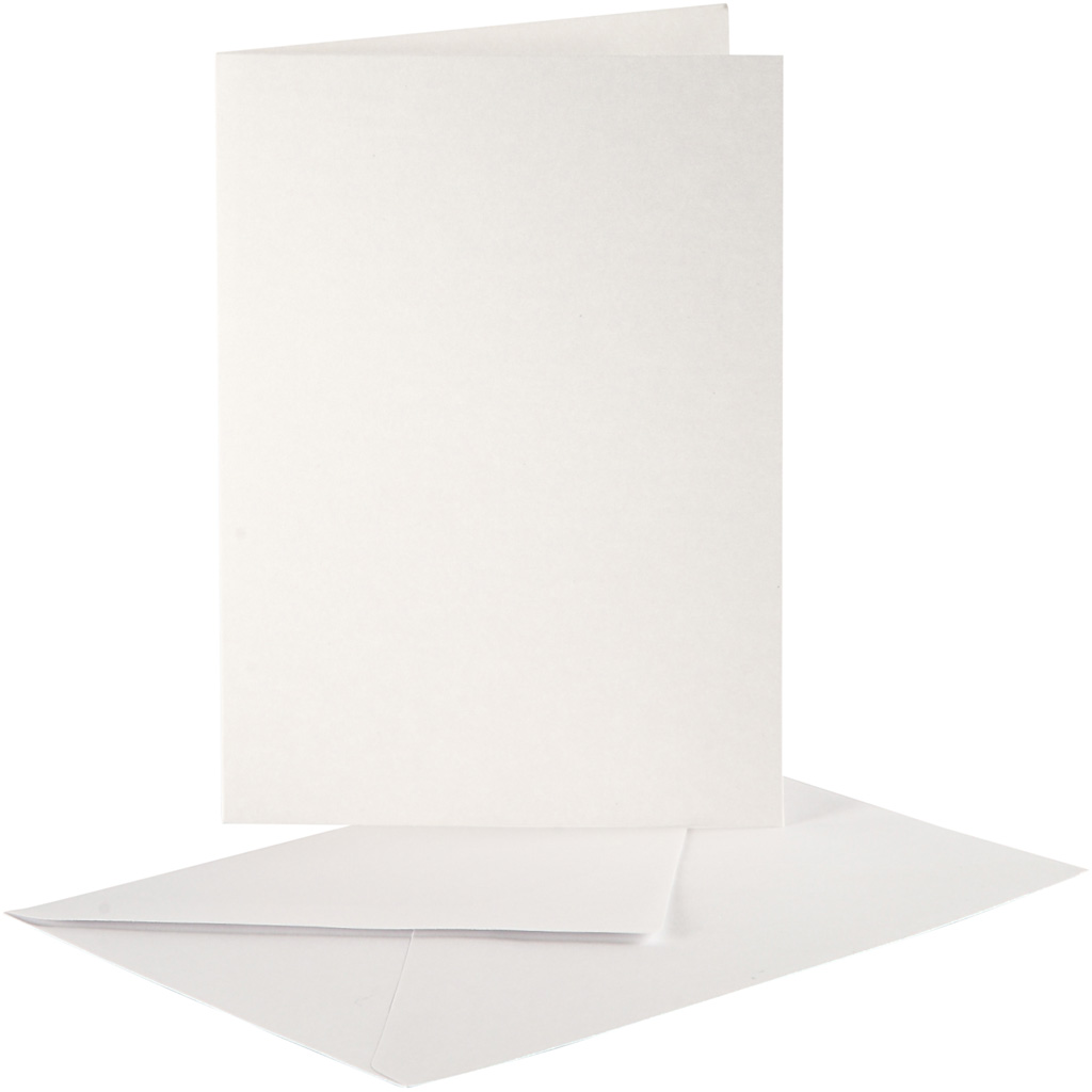 Pärlemorskort, kortstl. 10,5x15 cm, kuvertstl. 11,5x16,5 cm, cream, 10 set/ 1 förp.