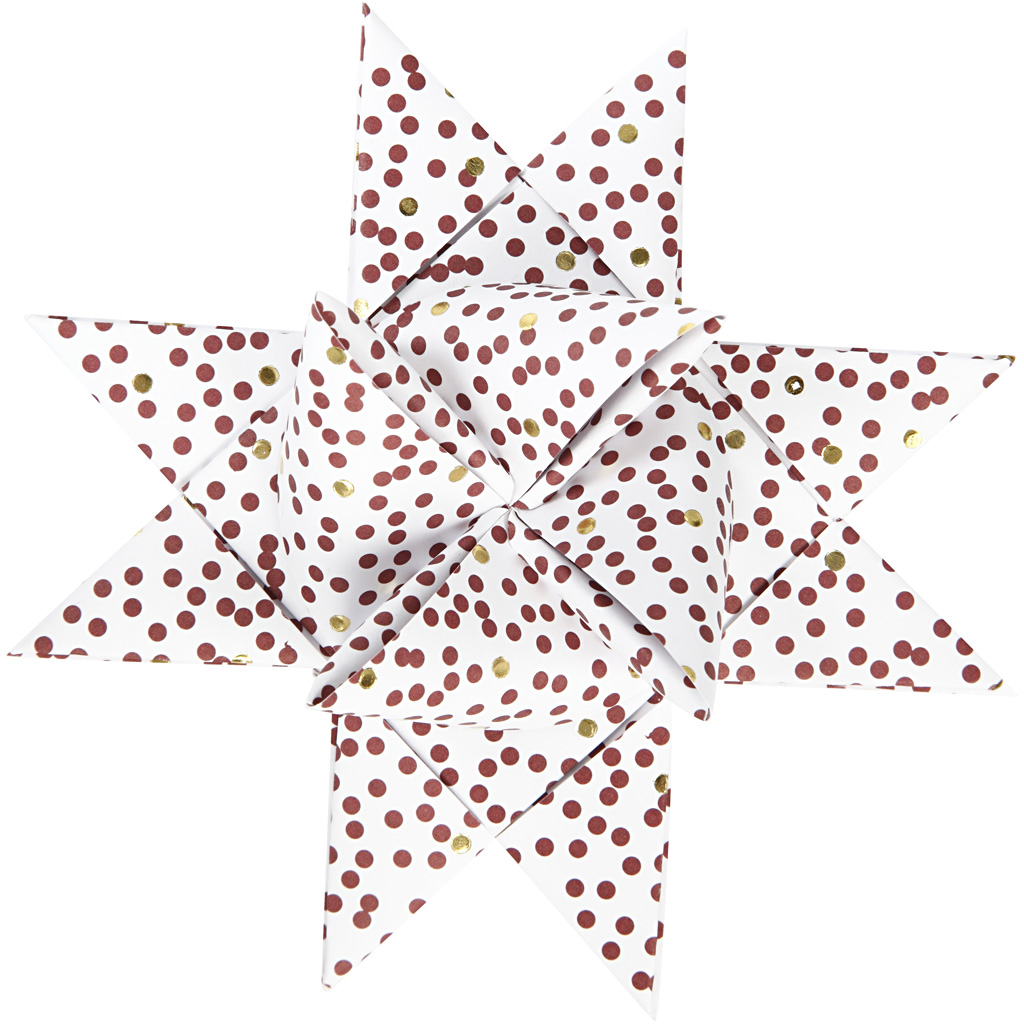 Stjärnstrimlor, L: 44+78 cm, Dia. 6,5+11,5 cm, B: 15+25 mm, röd, vit, 48 strimlor/ 1 förp.