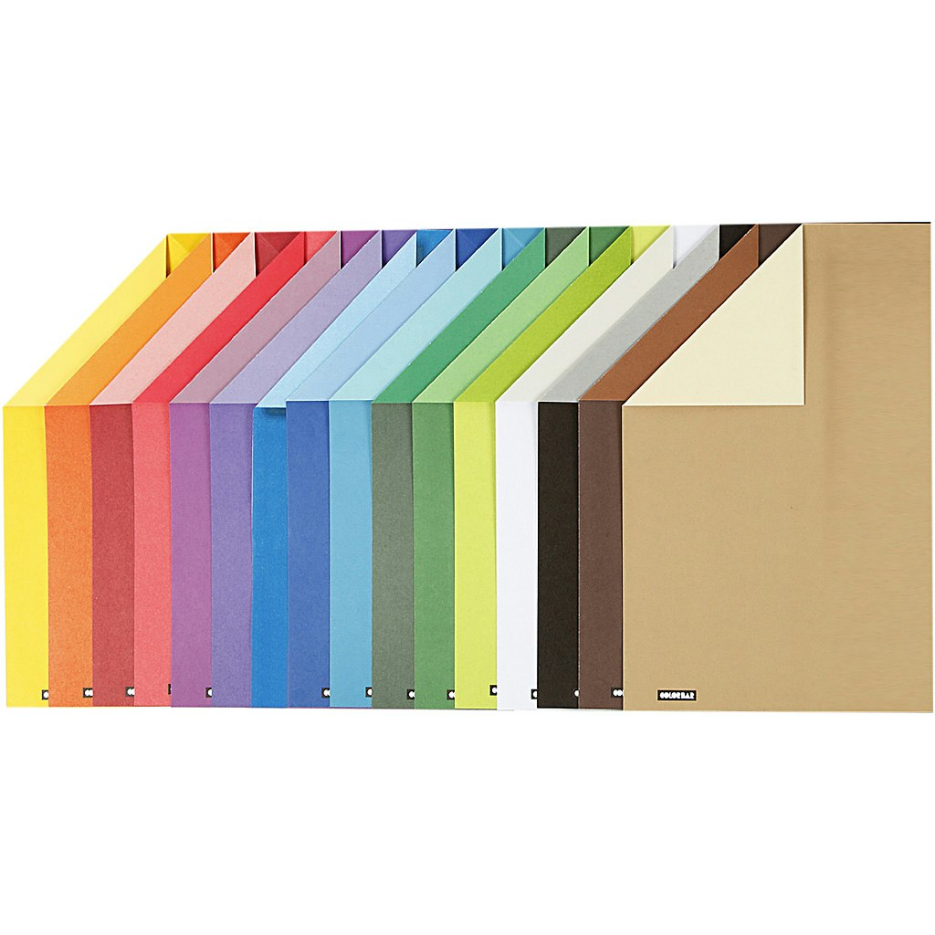 Colorbar rivkartong, A4, 210x297 mm, 250 g, mixade färger, 16x10 ark/ 1 förp.