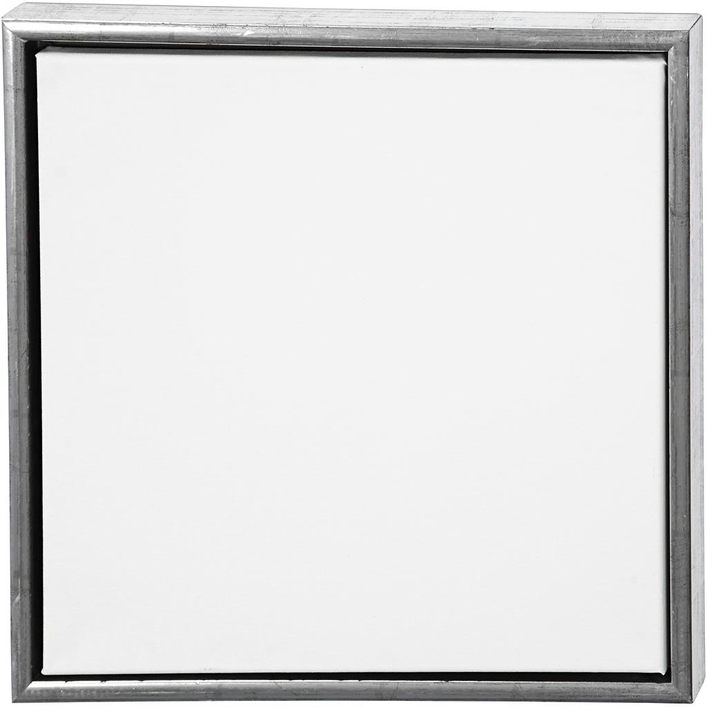 ArtistLine Canvas med ram, djup 3 cm, stl. 44x44 cm, 360 g, antiksilver, vit, 1 st.