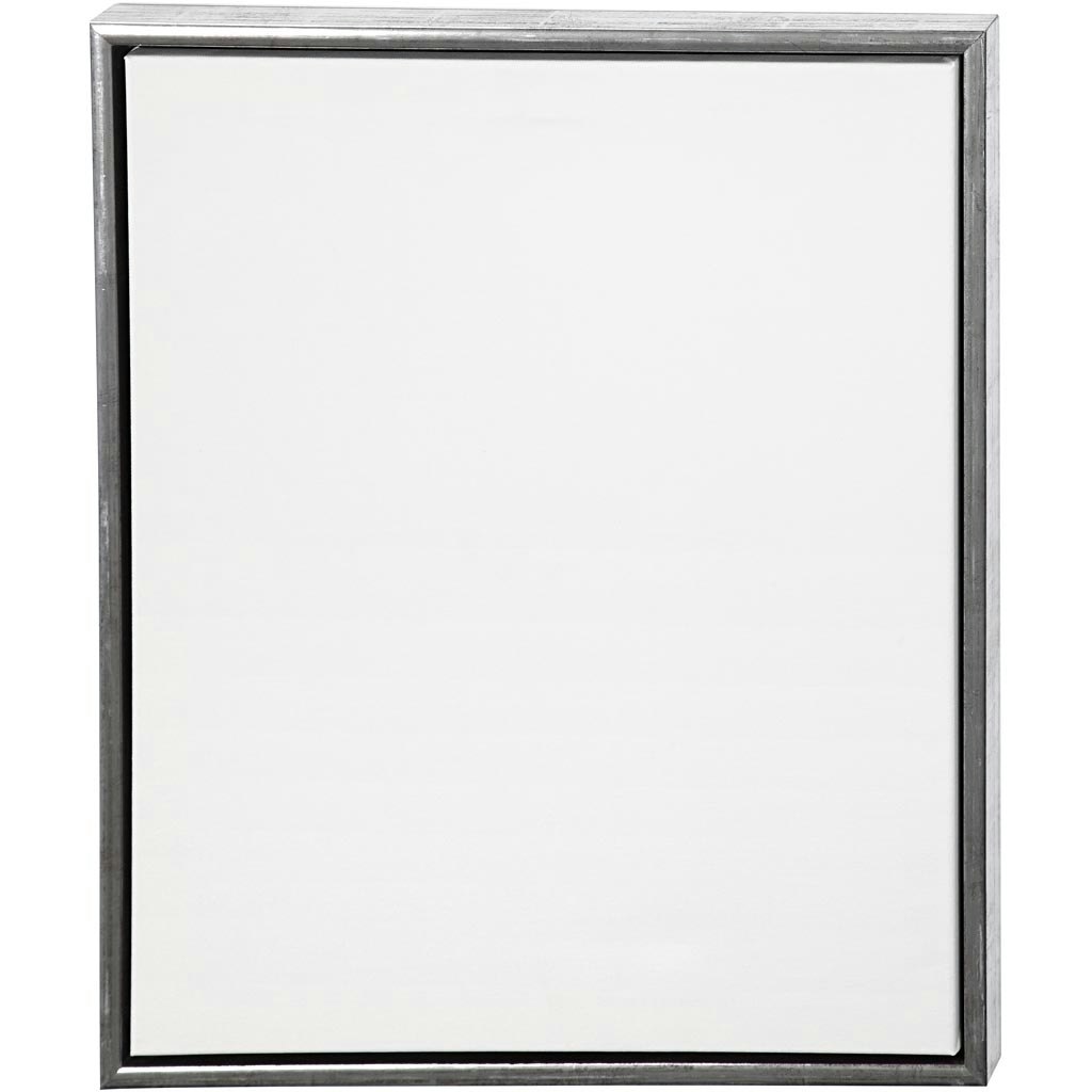 ArtistLine Canvas med ram, djup 3 cm, stl. 54x64 cm, 360 g, antiksilver, vit, 1 st.