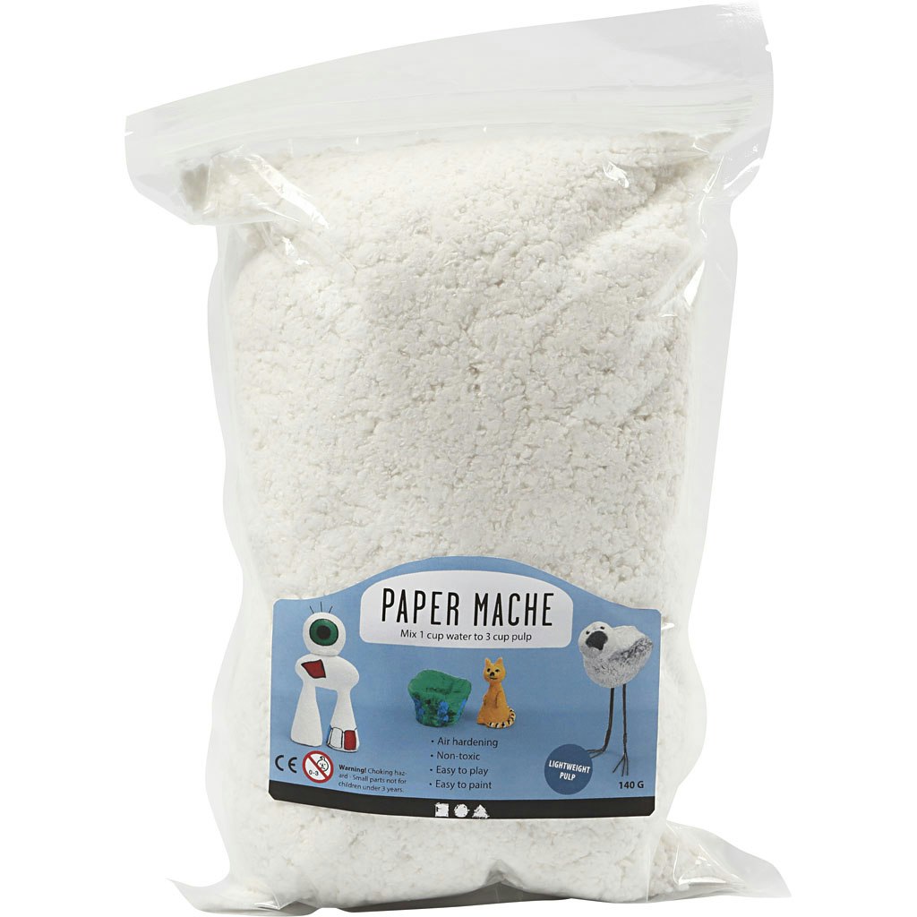 Papier-maché pulp, 140 g/ 1 påse