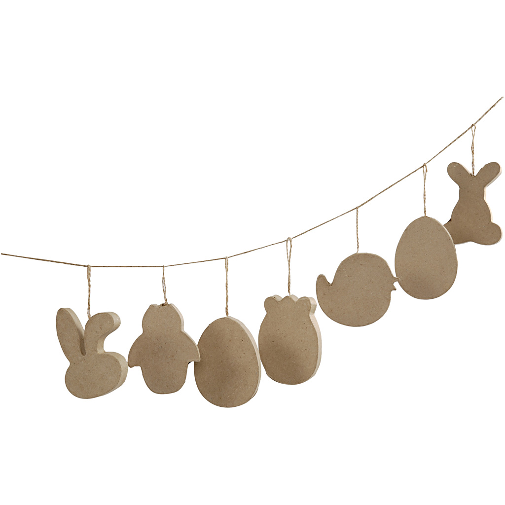 Påskdekorationer, kaninhuvud, kyckling, kyckling i ägg och hare, H: 10 cm, 4 st./ 1 förp.