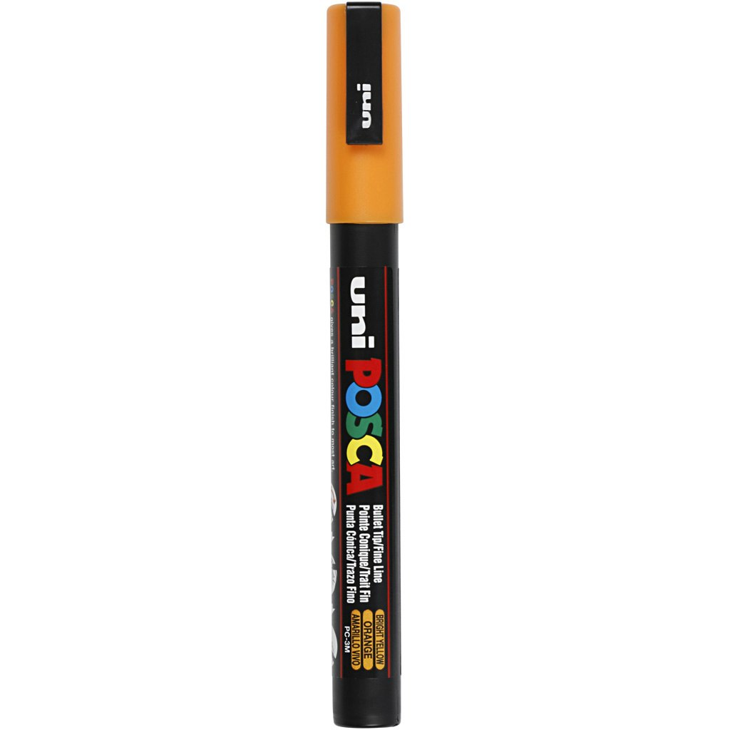 Posca Marker , nr. PC-3M, spets 0,9-1,3 mm, bright yellow, 1 st.