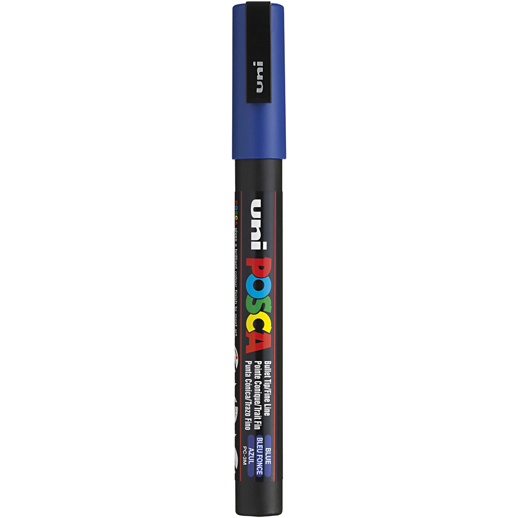 Posca Marker , nr. PC-3M, spets 0,9-1,3 mm, blå, 1 st.