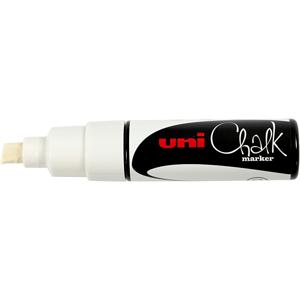 Chalk Marker, spets 8 mm, vit, 1 st.