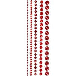 Rhinestones, stl. 2-8 mm, röd, 140 st./ 1 förp.