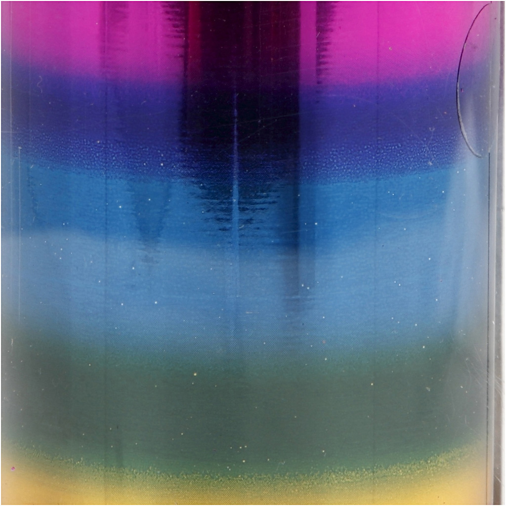 Dekorationsfolie, B: 15,5 cm, tjocklek 0,02 mm, regnbågsfärger, 50 cm/ 1 rl.