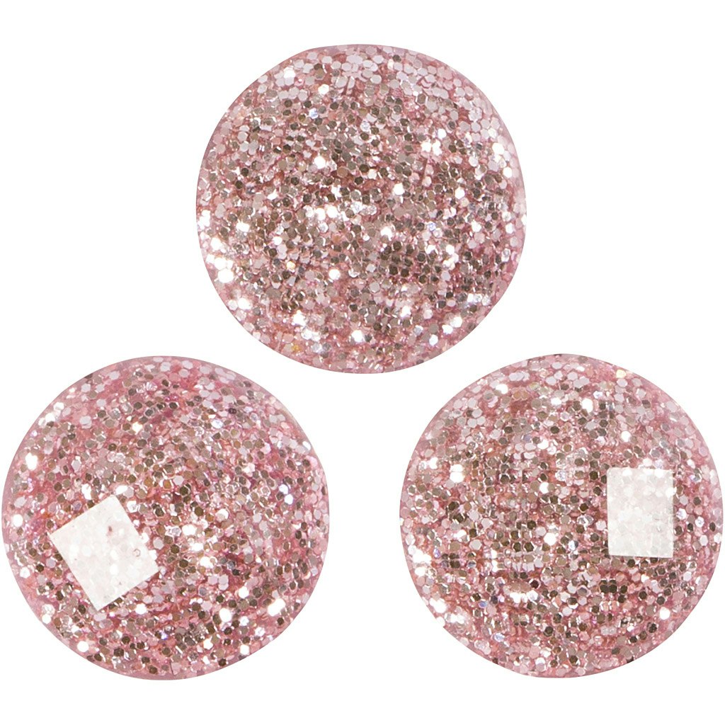 Rhinestones, Dia. 8 mm, ljusröd, 32 st./ 1 förp.