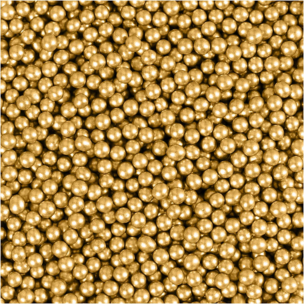 Miniglaskulor, stl. 0,6-0,8+1,5-2+3 mm, guld, 3x45 g/ 1 förp.