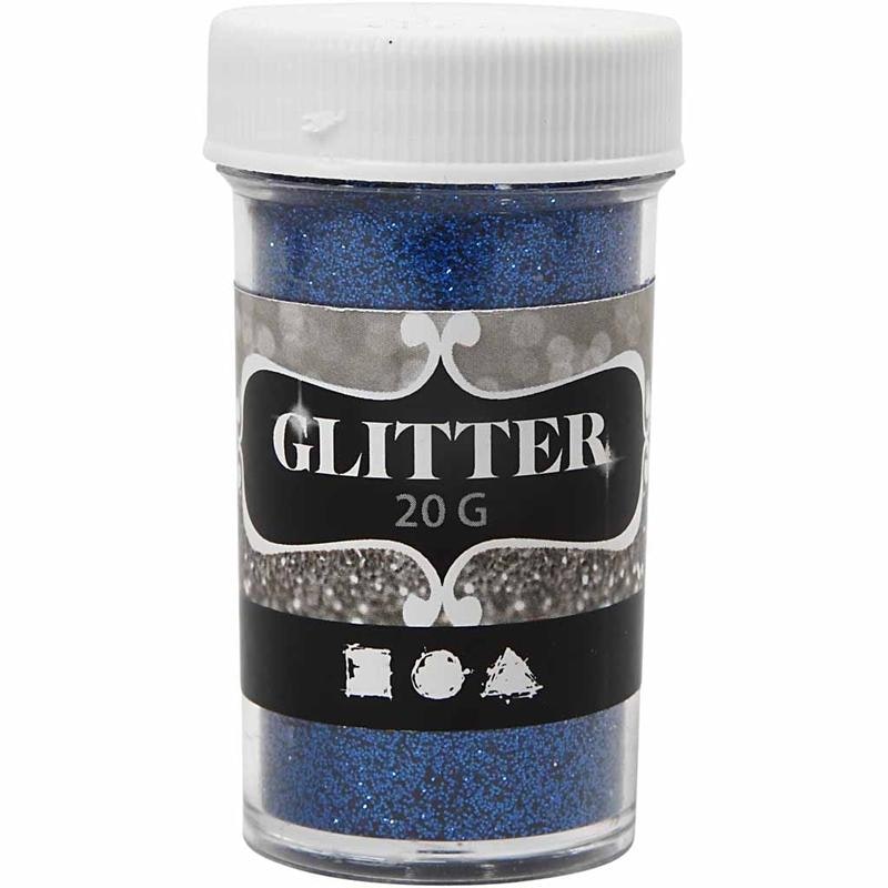 Glitter, blå, 20 g/ 1 burk