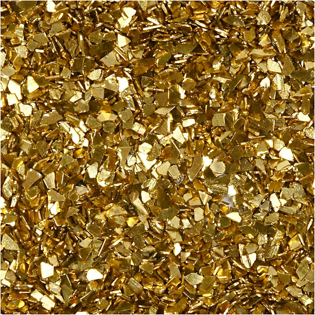 Glitter, stl. 1-3 mm, guld, 30 g/ 1 burk