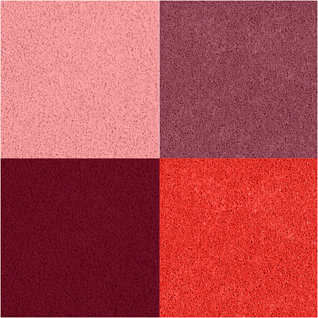 Stämpeldyna, H: 2 cm, stl. 3,5x3,5 cm, persika, rosa, ljusrosa, mörkrosa, 4 st./ 1 förp.
