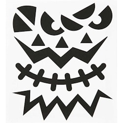 Stickers, halloween - stora ansikten, 15x16,5 cm, 1 ark