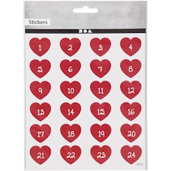 Stickers, kalendersiffror, 15x16,5 cm, 1 ark