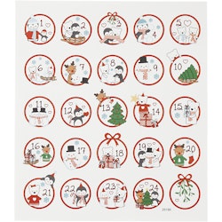 Stickers, polarkul 1-24, 15x16,5 cm, 1 ark