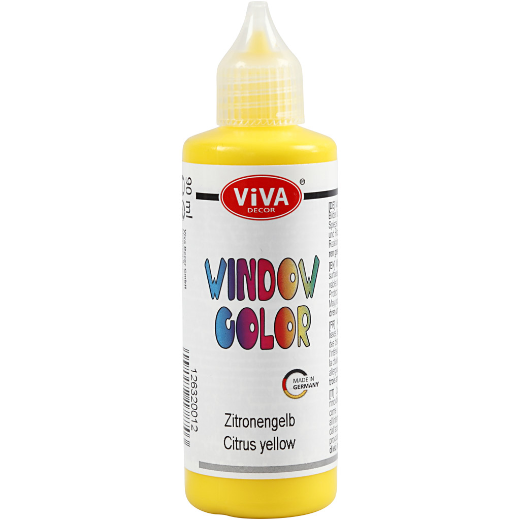 Fönsterfärg, gul, 90 ml/ 1 flaska